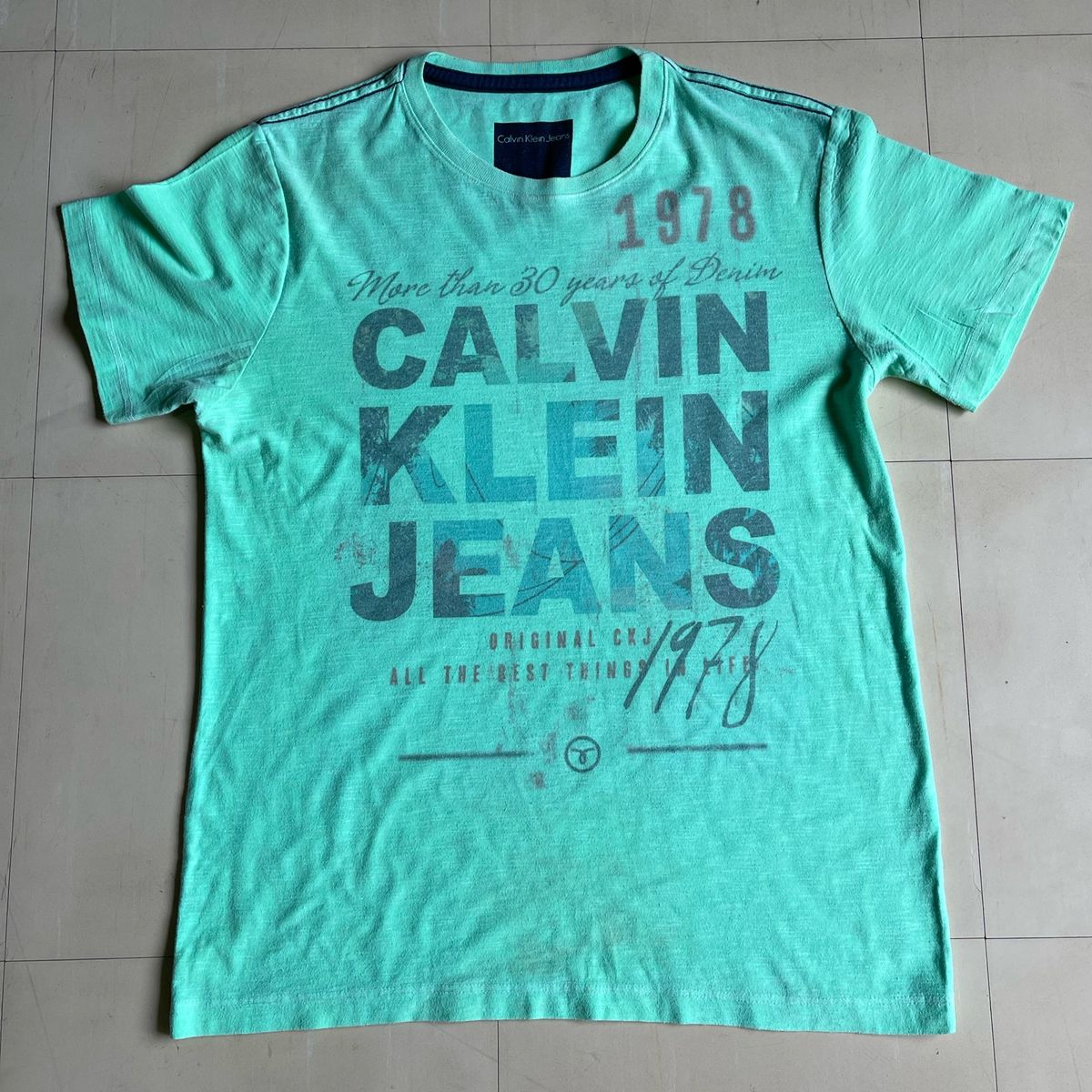 Blusa Calvin Klein Jeans Verde Estampada Masculina Original