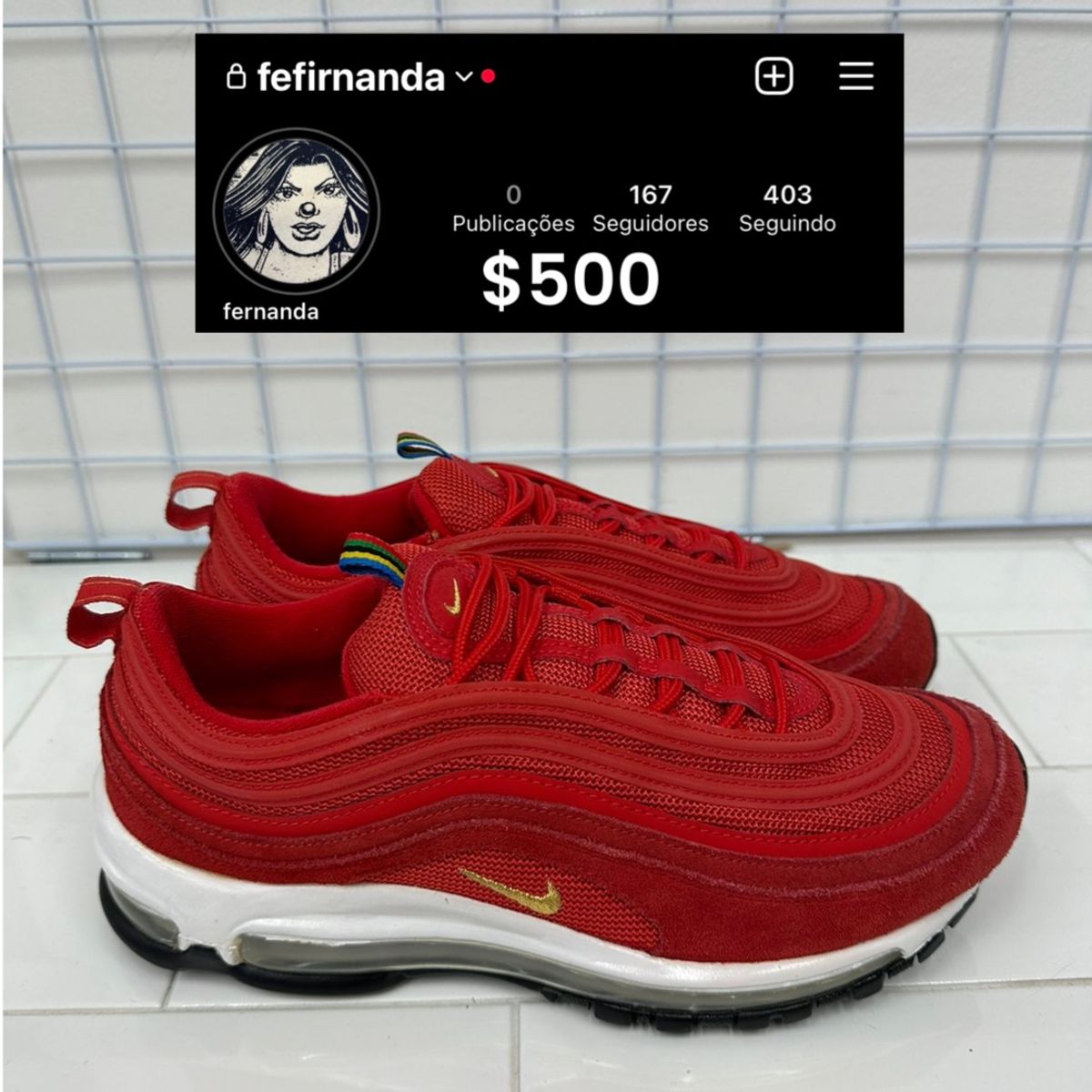 Nike 97 best sale red tick