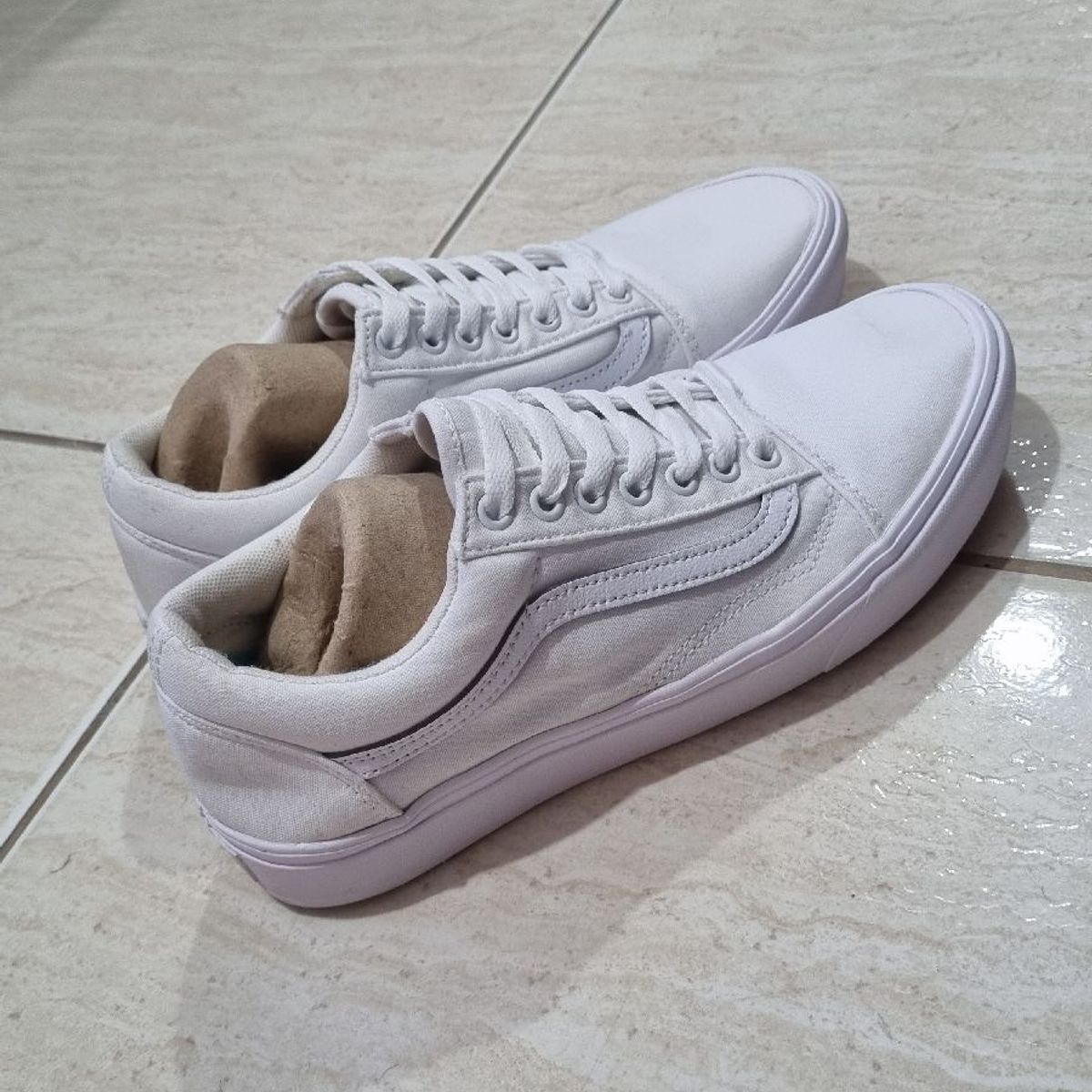 Tênis Masculino Comfycush Old Skool - Vans - Branco - Oqvestir