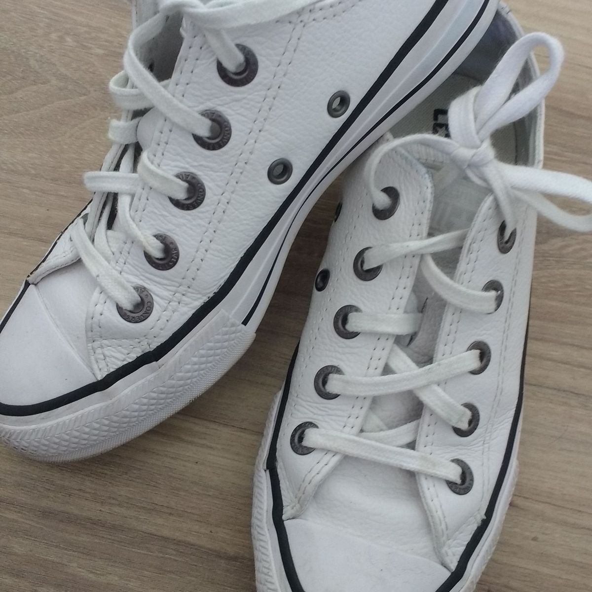 all star couro branco 33