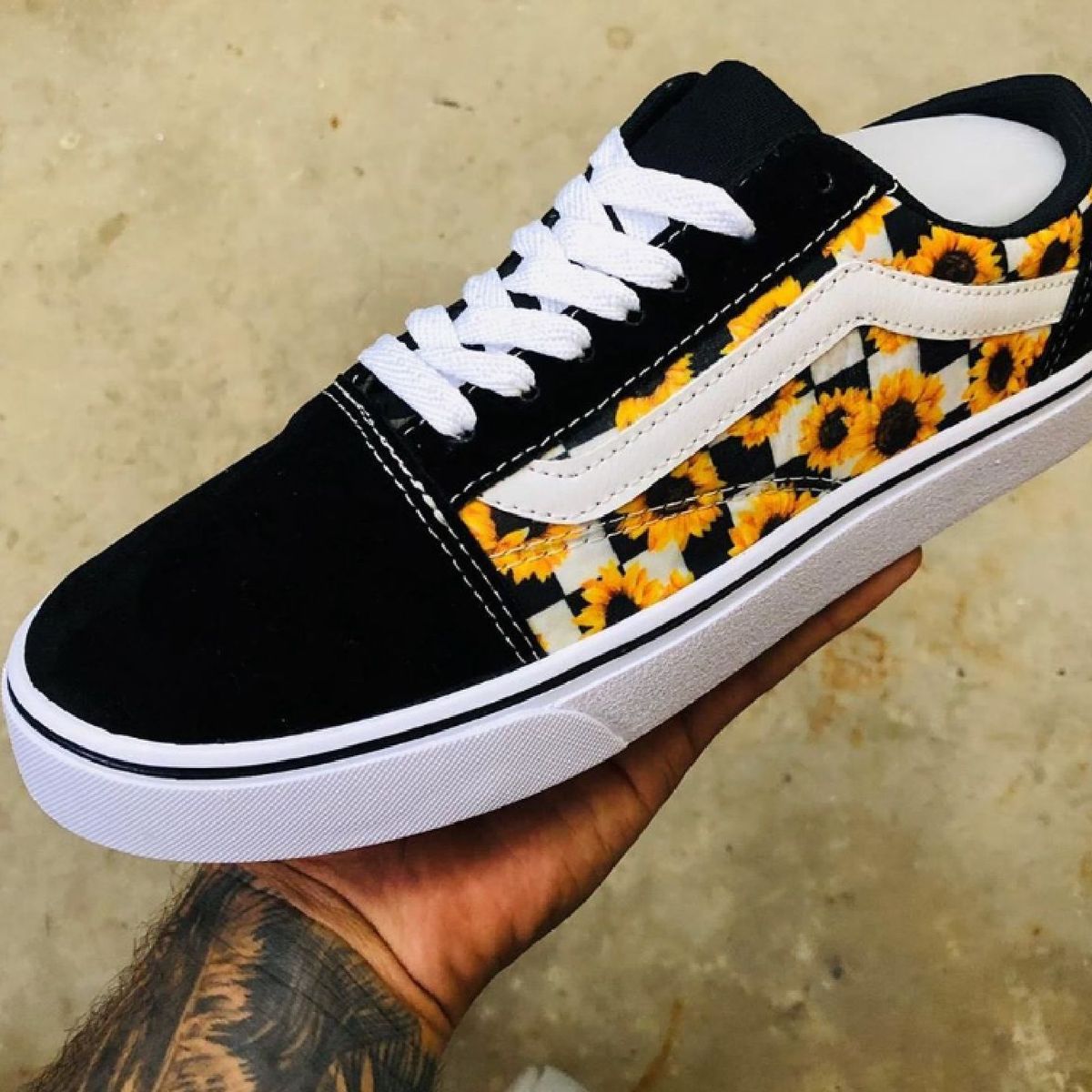 tênis da vans de girassol