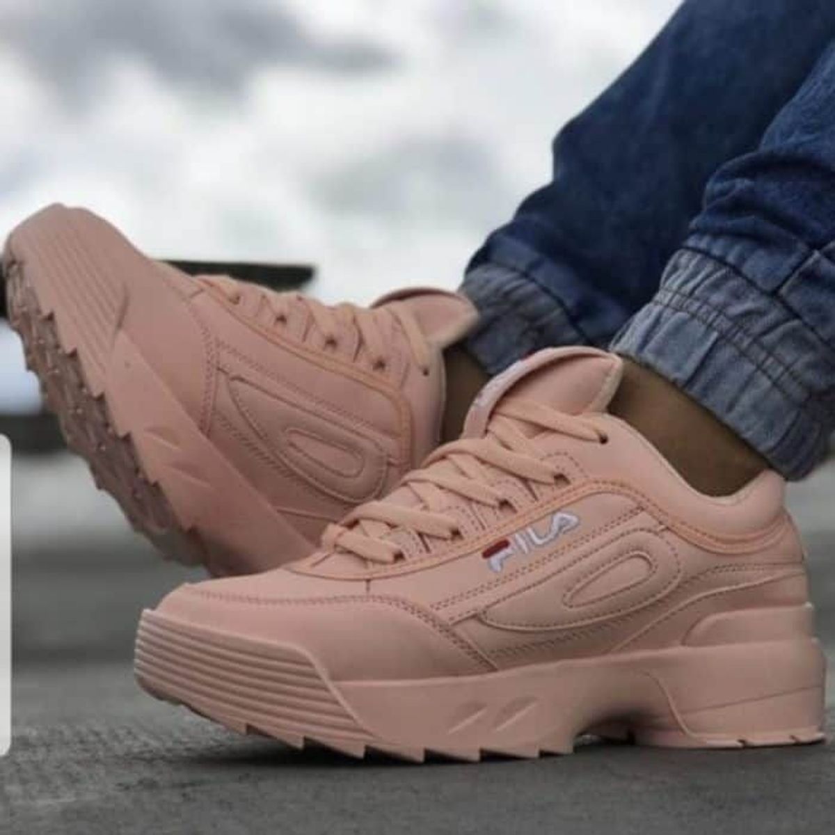 tenis rose da fila