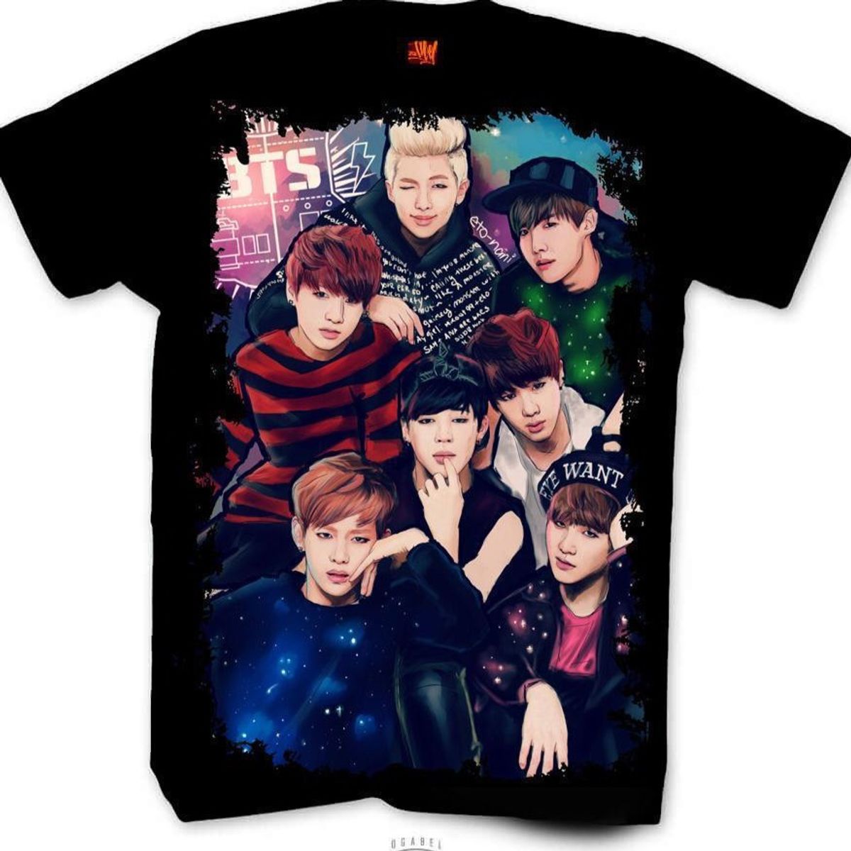 Camiseta Bts Preta Kpop Jimin, Suga, Jin , Kook Frete Grátis | Camiseta Feminina Bts Nunca Usado 35414524 | enjoei