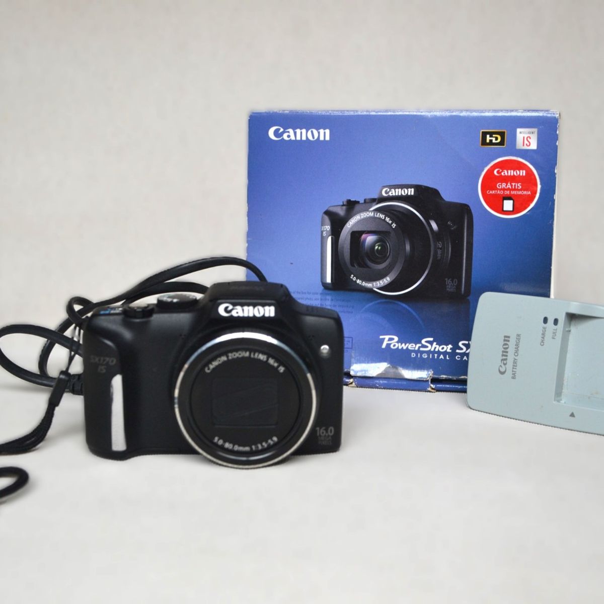 Câmera Digital Canon PowerShot SX170 IS 16MP - LCD 3” Zoom