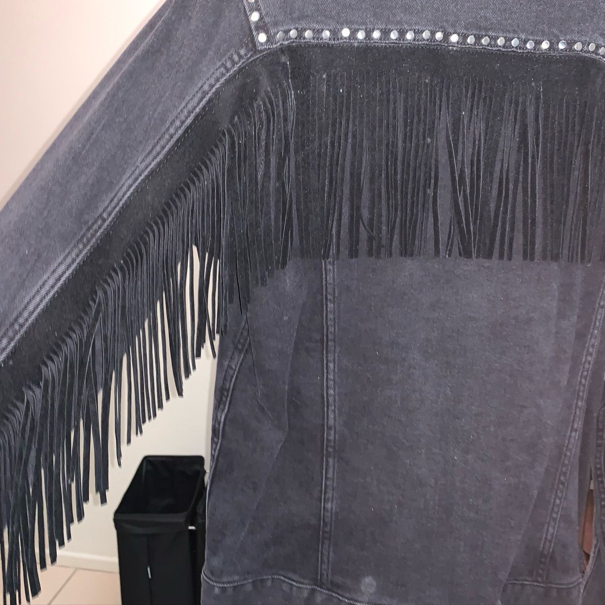 jaqueta de franja masculina