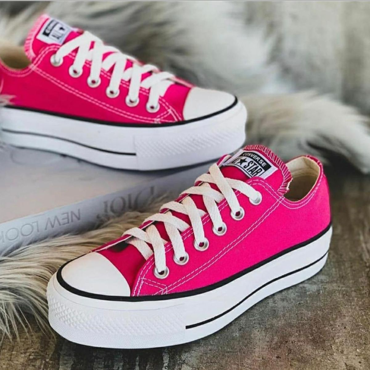 tenis sola alta rose