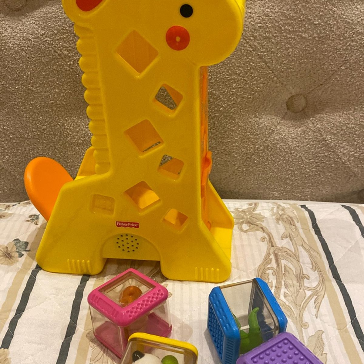 Girafa Pick a Block, Fisher Price, Mattel - WT Promoções