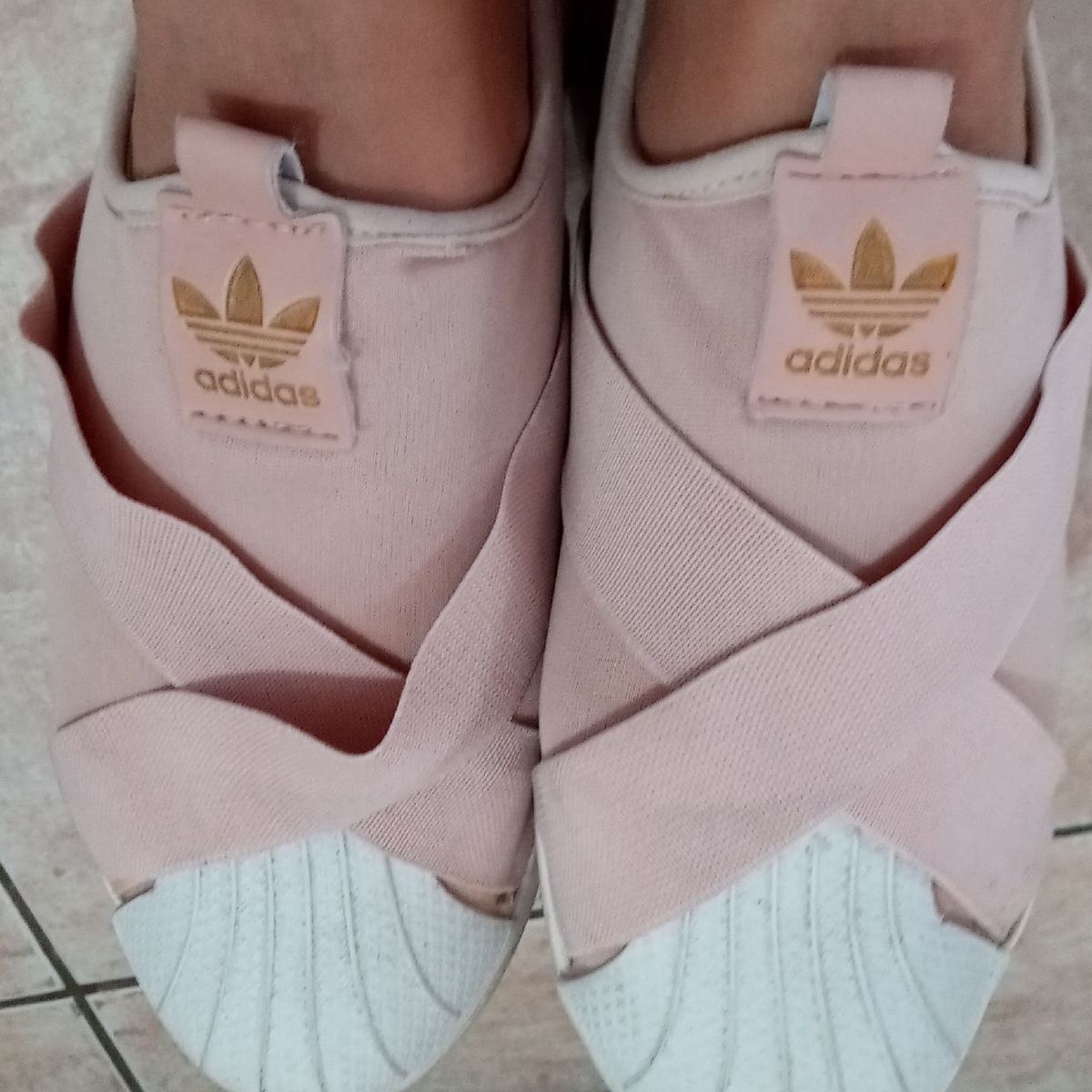 Tenis adidas feminino store slip on rosa