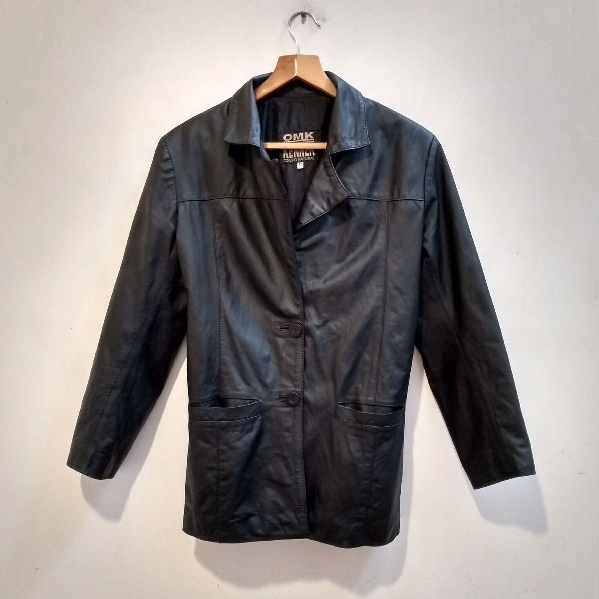 jaqueta de couro omk