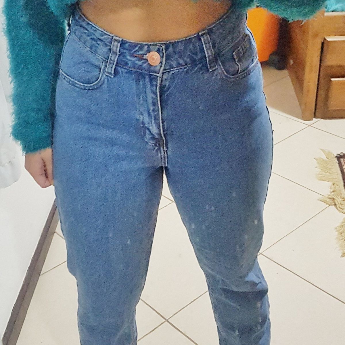 calça mom jeans cea