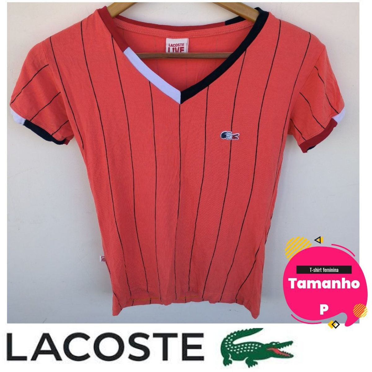 Blusa lacoste shops feminina original