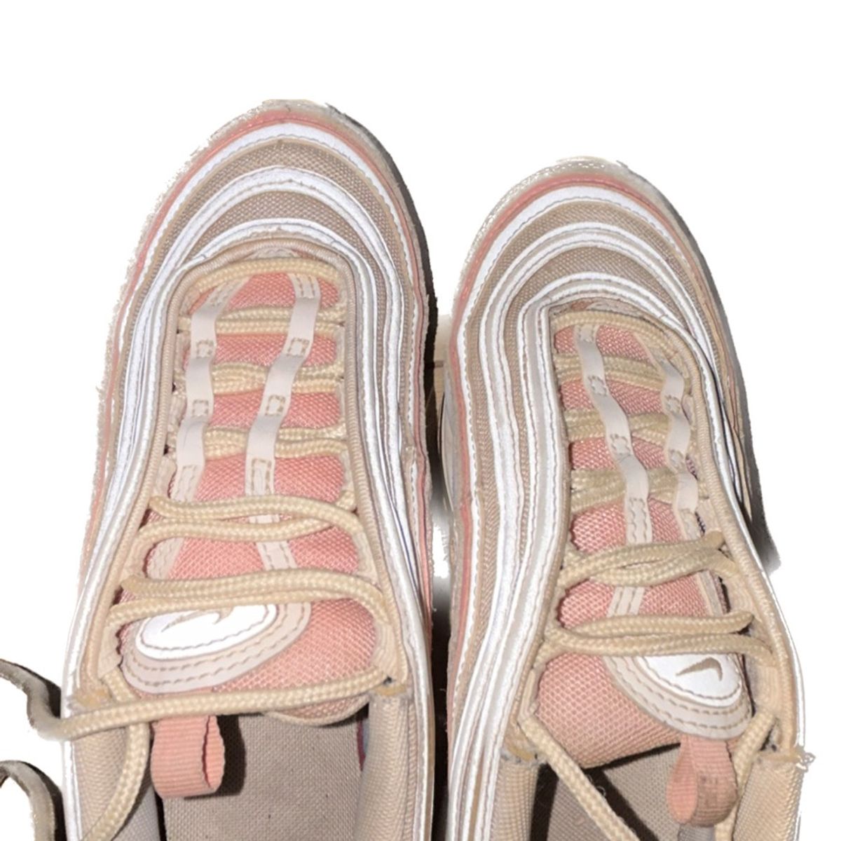 Air max 97 feminino branco store e rosa