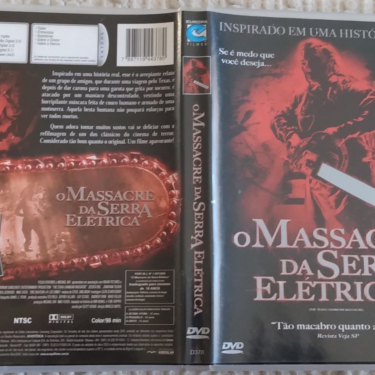 Dvd O Massacre da Serra Elétrica (2003) | Europa Usado