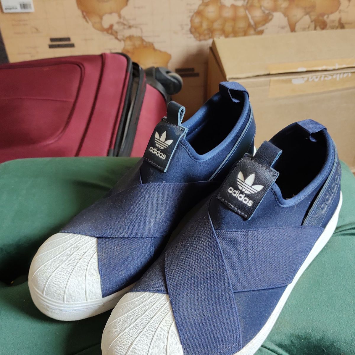 Slip on hot sale adidas azul