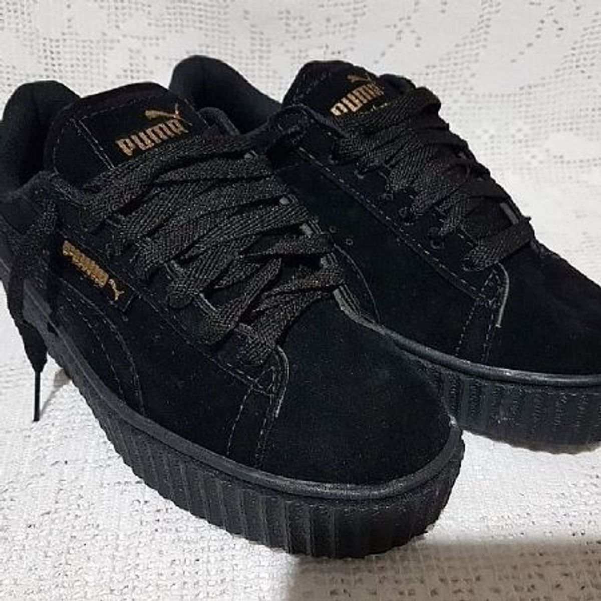 tenis puma camurça preto