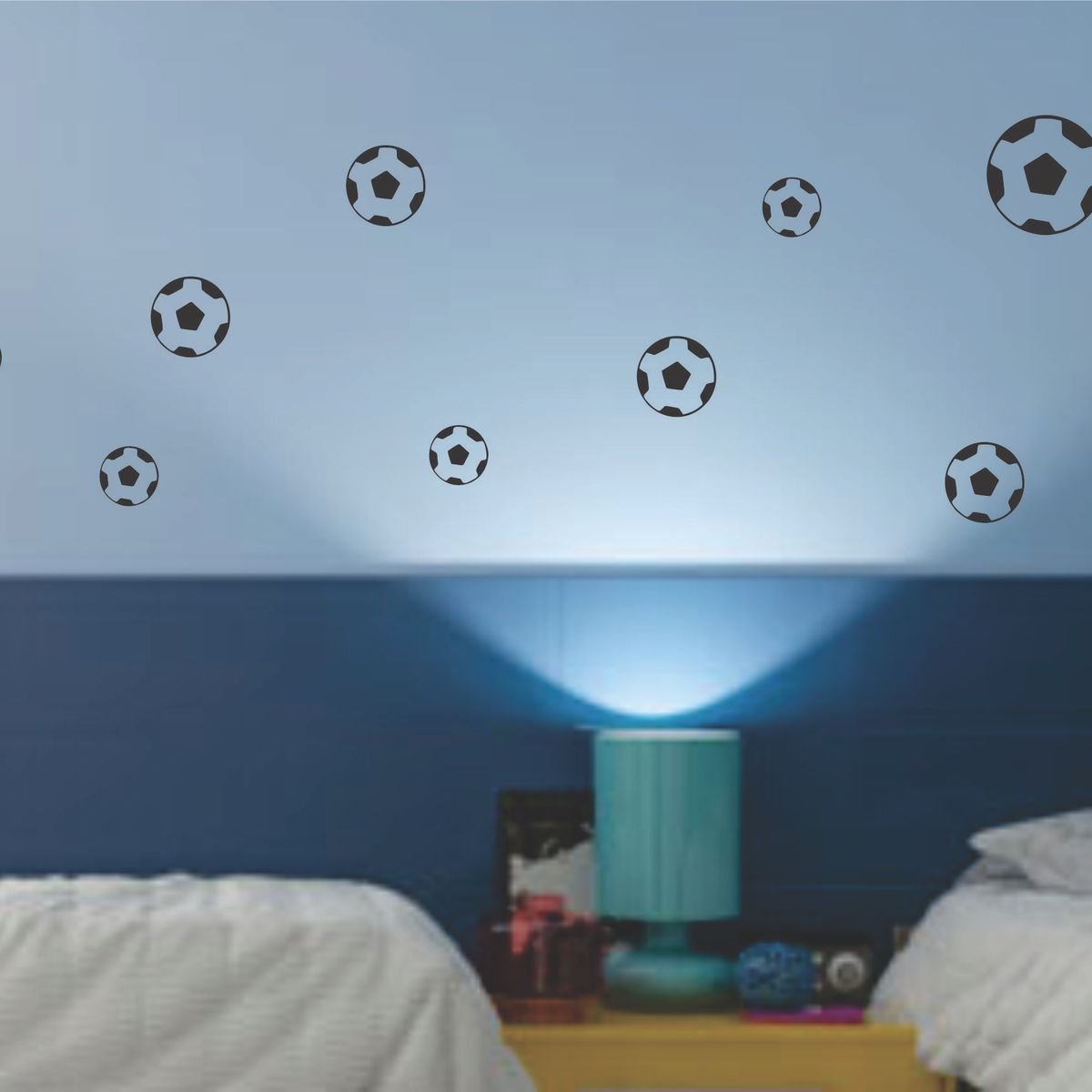 Adesivo de Parede Jogador de Futebol Preto Decoração Quarto Menino  Adolescente - Kanto Store - Você Não Precisa Viver em Um Ambiente Sem Graça!