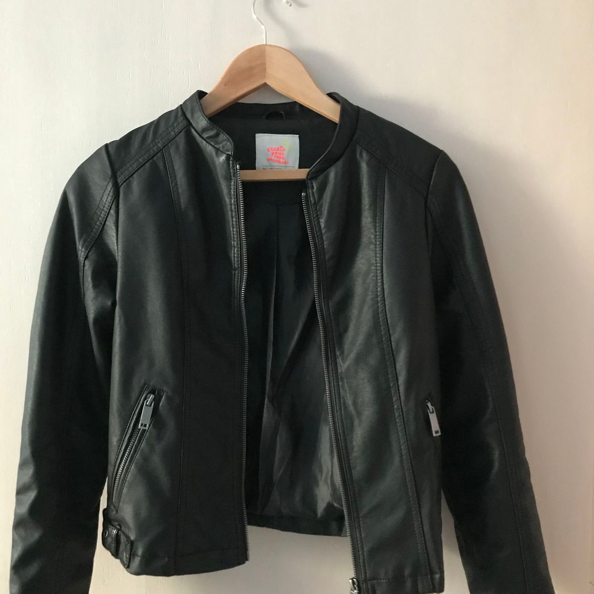 jaqueta de couro blue steel