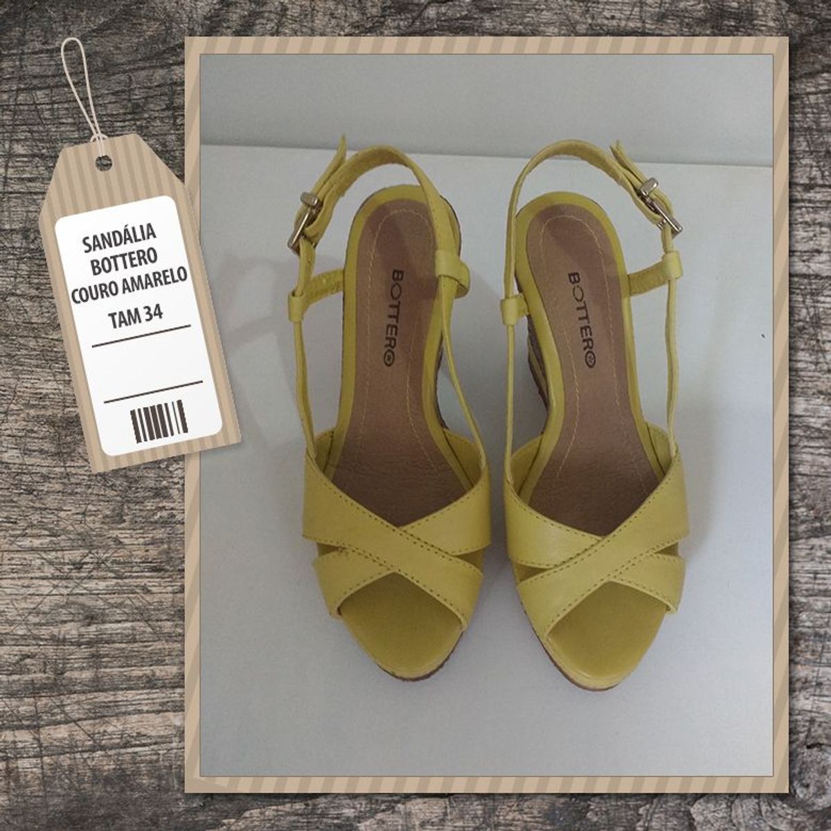 sandalia bottero amarela