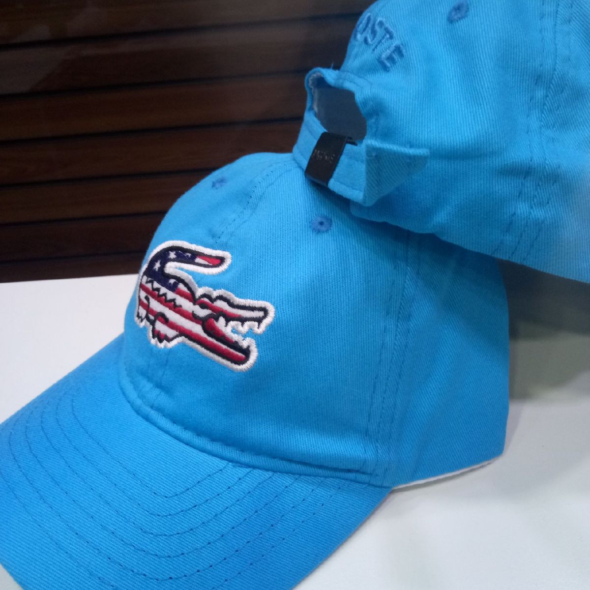 Bone Lacoste Big Croc Estados Unidos Azul Bebe Strapback Fita Fitao Aba Curva Nunca Usado Enjoei