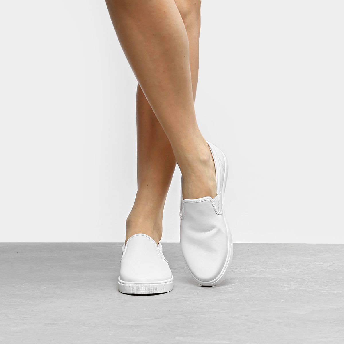 slip on azaleia branco