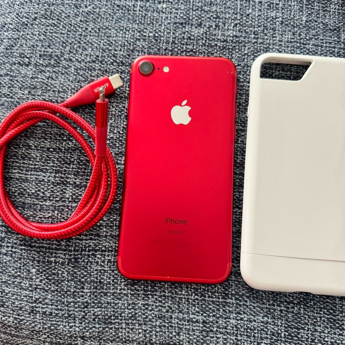 iPhone 7 (PRODUCT)RED 128GB バッテリー69% 194 Iphone 7 128gb. Product Red. Vermelho | Apple Usado 103792524 | enjoei
