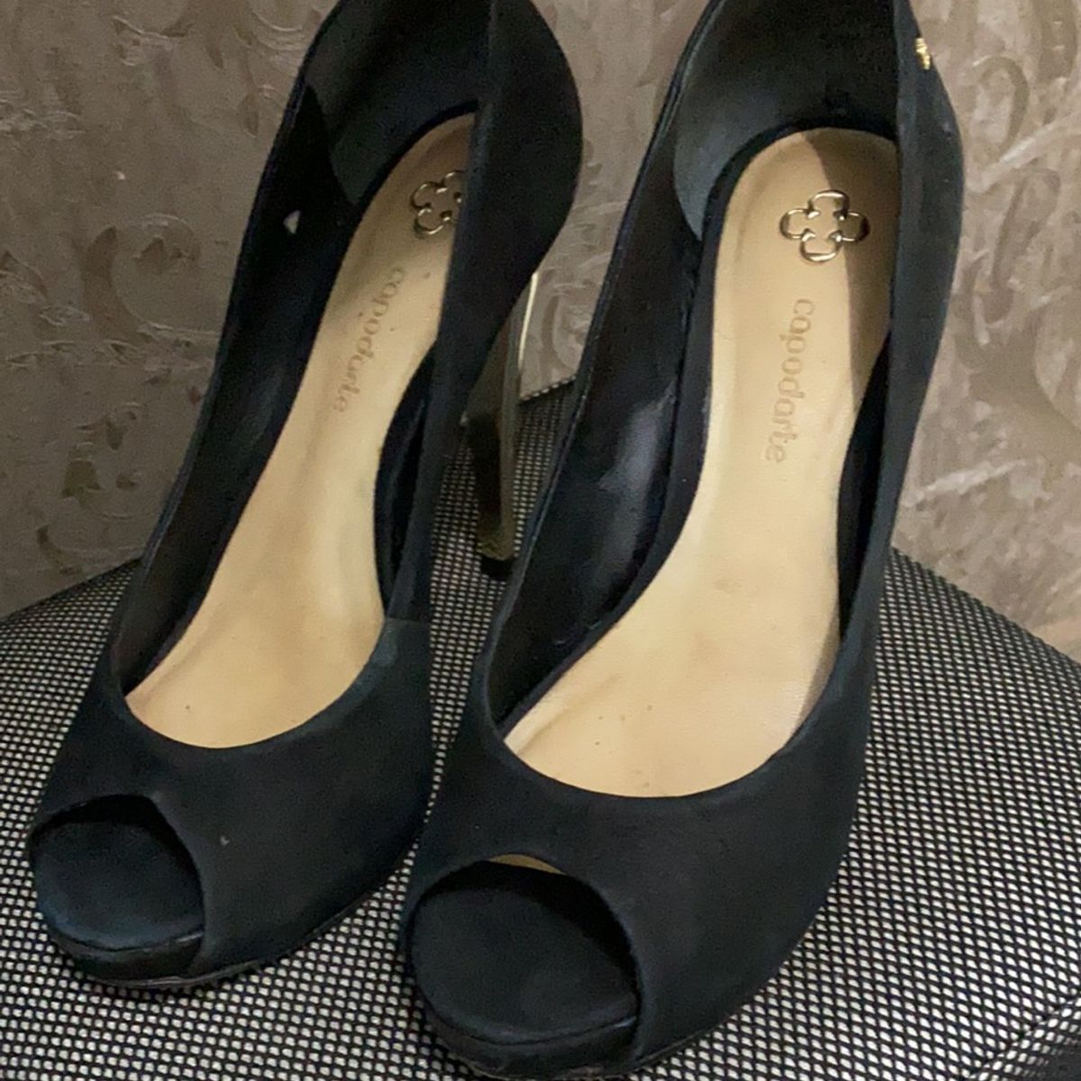 Peep toe capodarte store preto