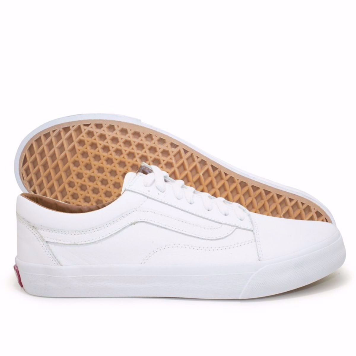 vans de couro branco