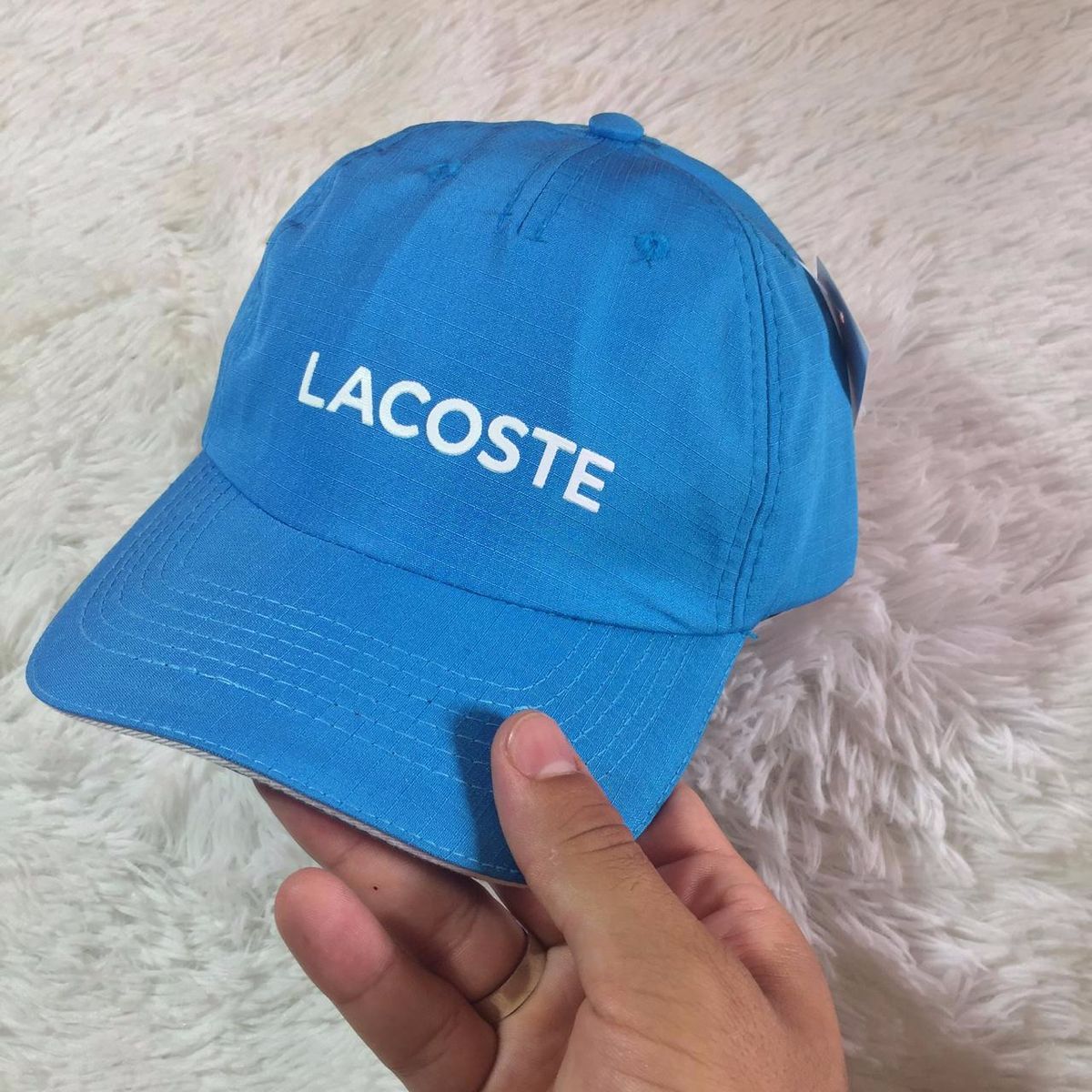 Bone Lacoste Azul Bebe Original Strapback Lacoste Nunca Usado Enjoei