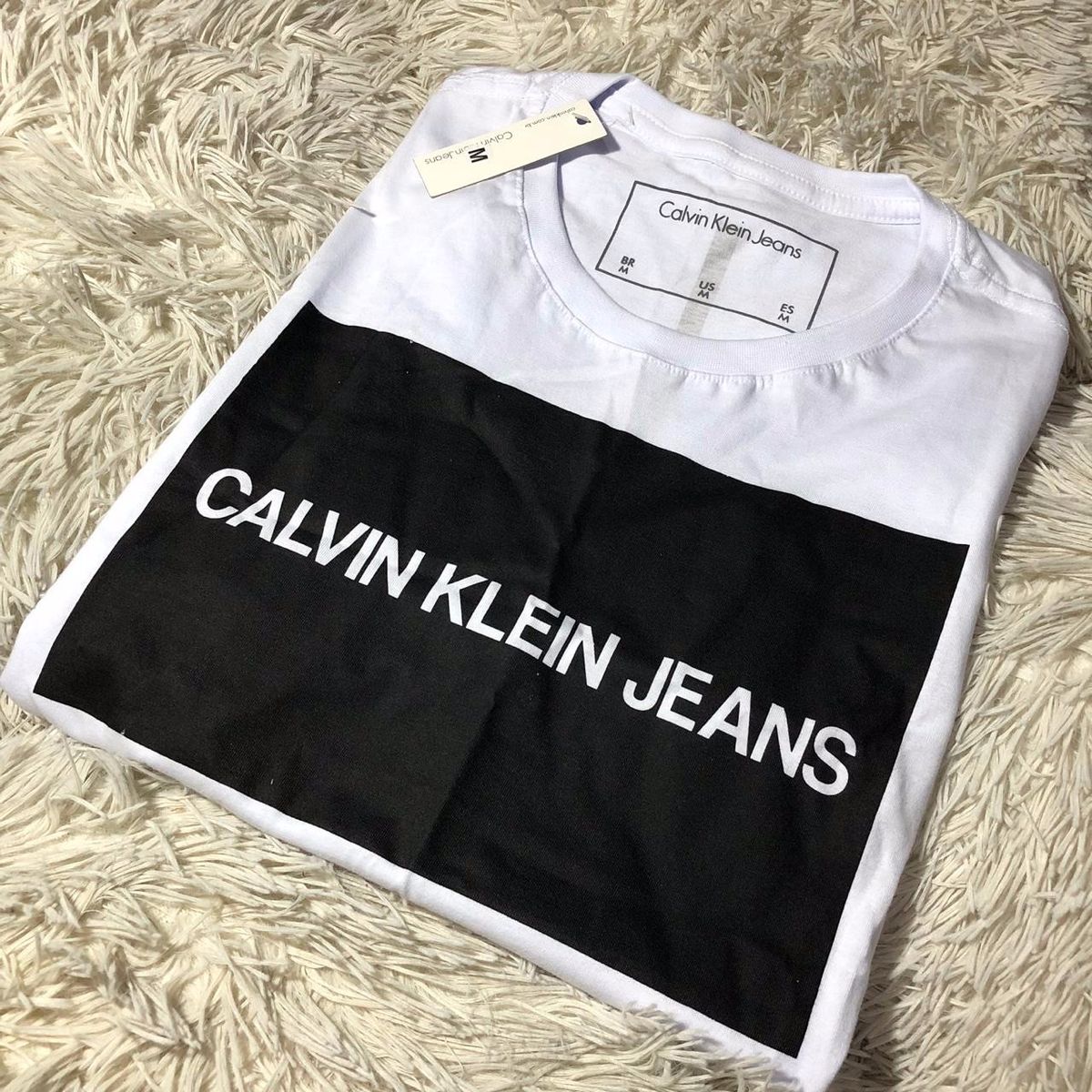 camisa branca calvin klein feminina