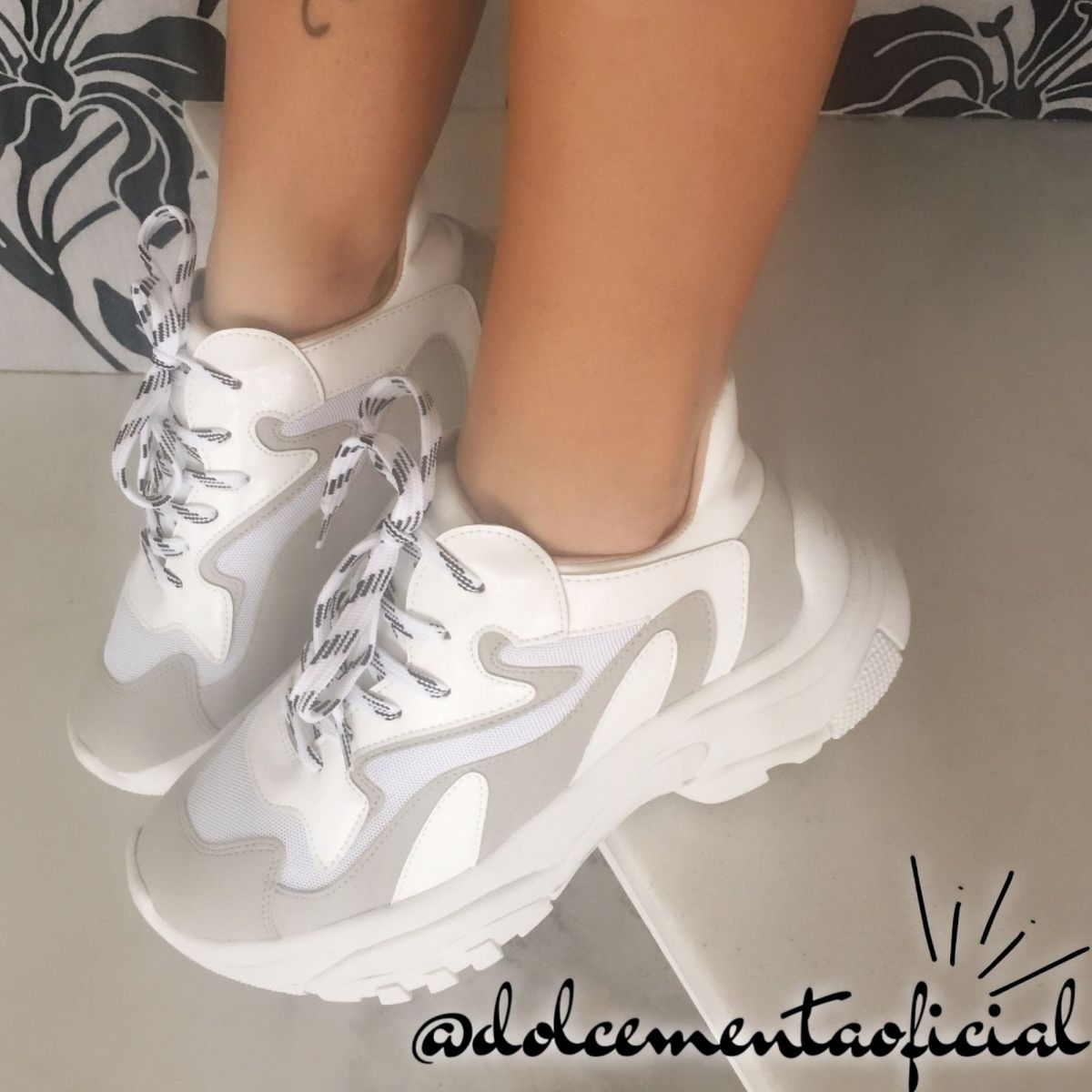 tenis chunky sneaker feminino branco