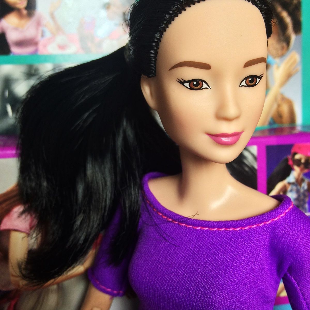 Barbie Made to Move Barbie Doll, Purple Top