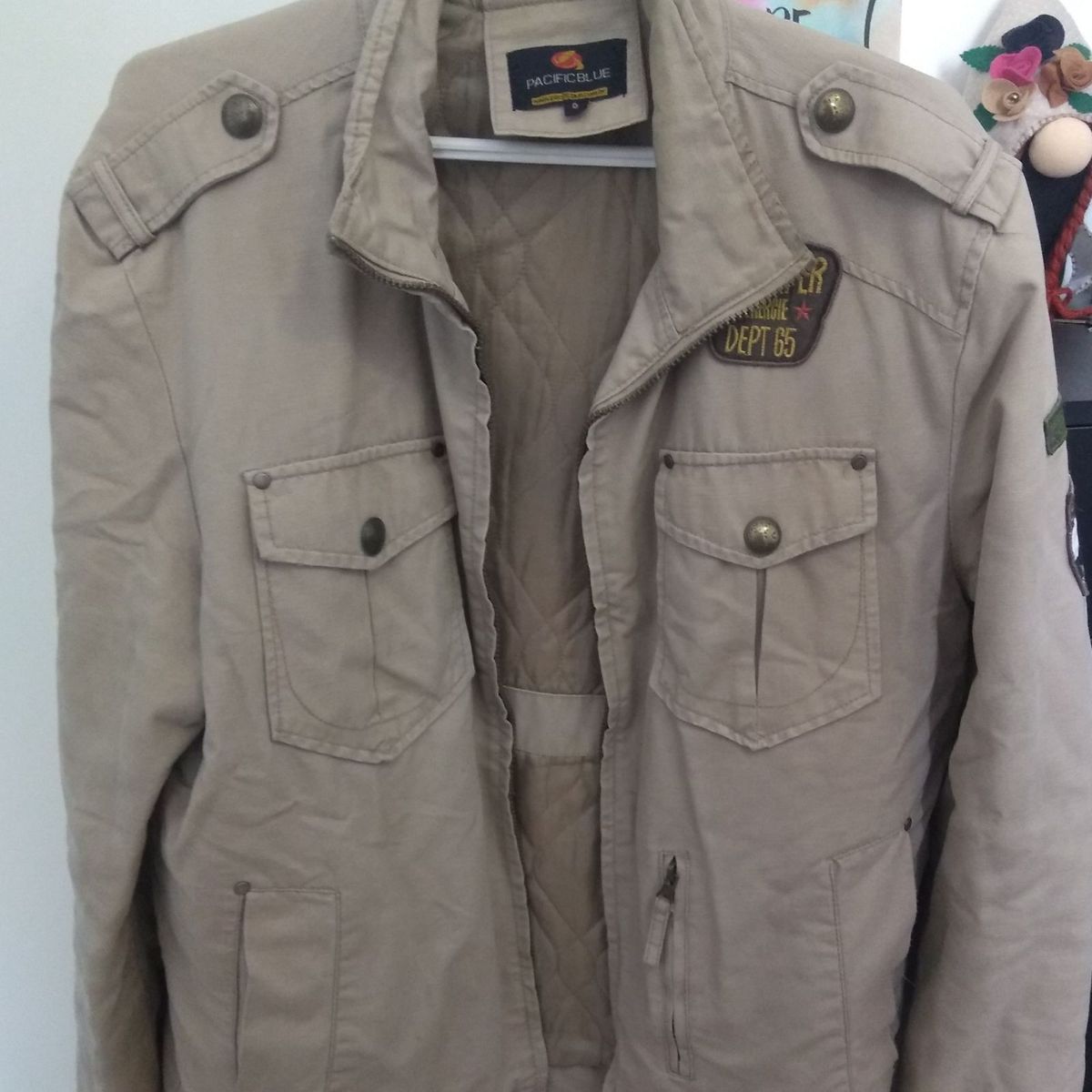 jaqueta masculina lona