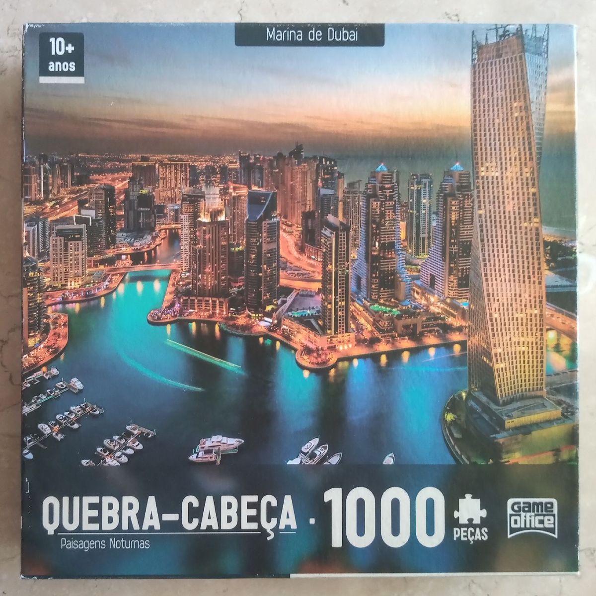 Quebra Cabeça 1000 Peças Paisagens Noturnas Marina De Dubai