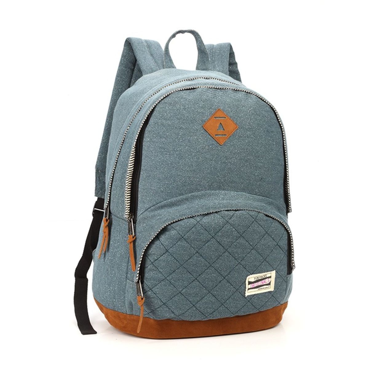 mochila jeans feminina brilho seanite