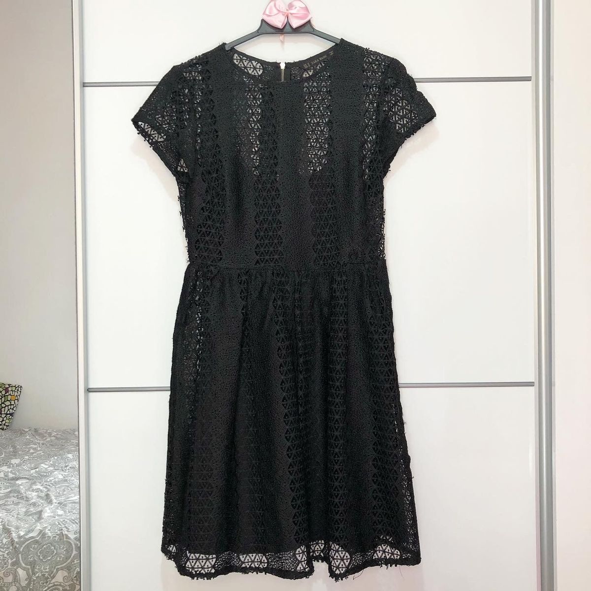 zara vestido preto curto