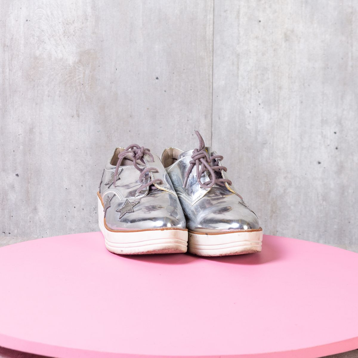 tenis flatform satinato