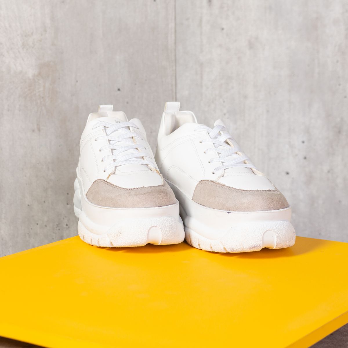 tenis plataforma branco via uno