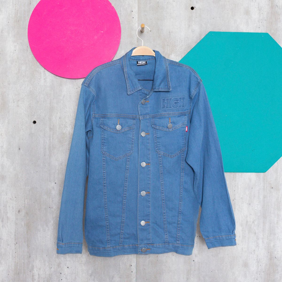 jaqueta jeans amarela