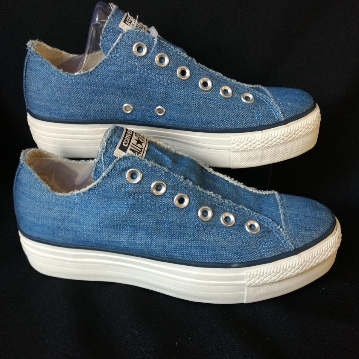 tenis all star plataforma jeans