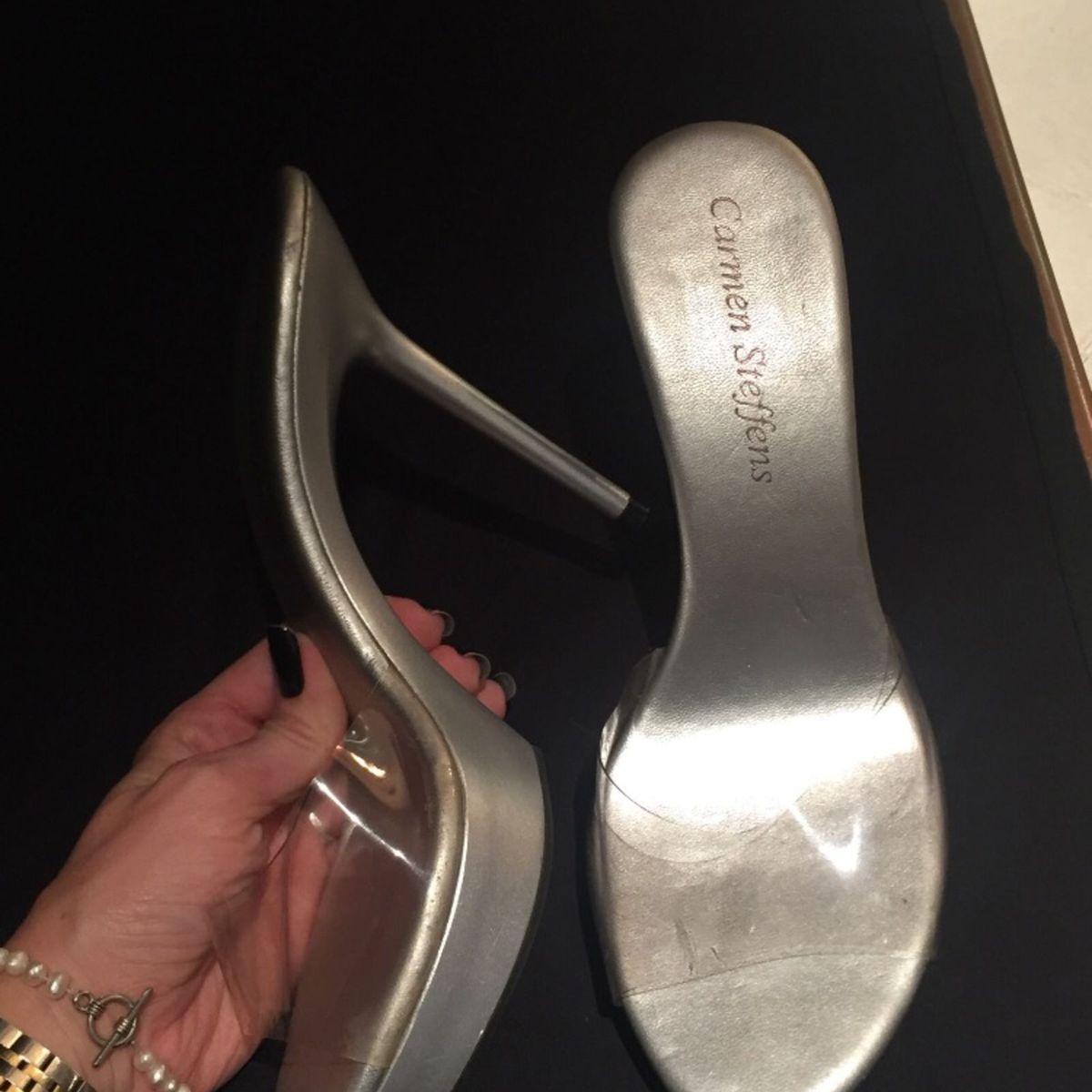 tamanco transparente carmen steffens