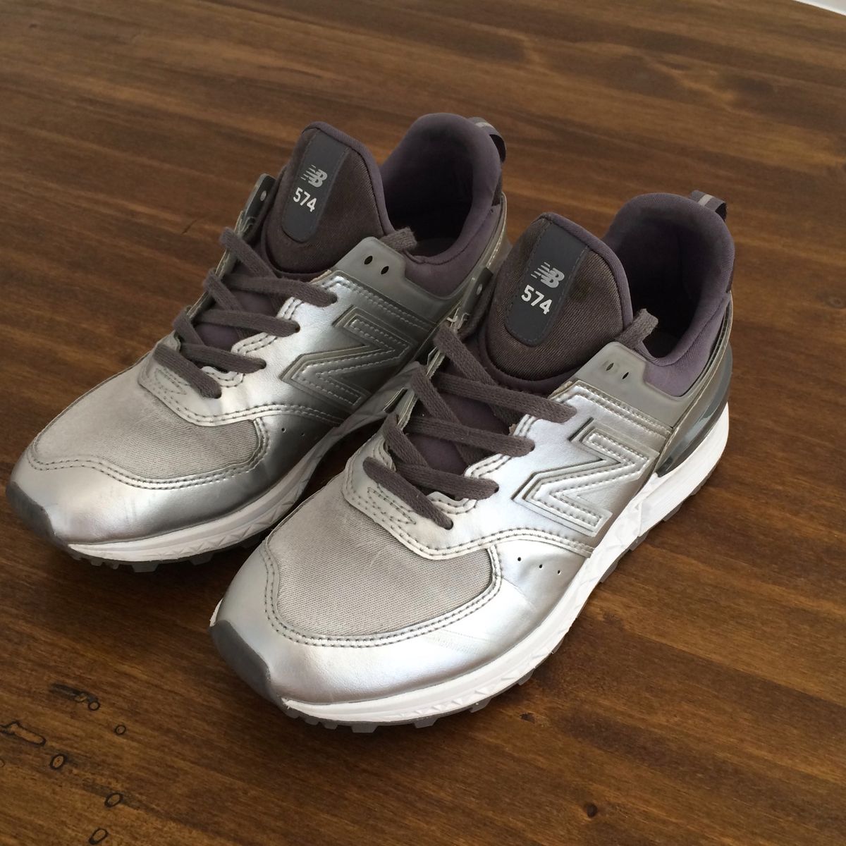 tenis new balance feminino prata