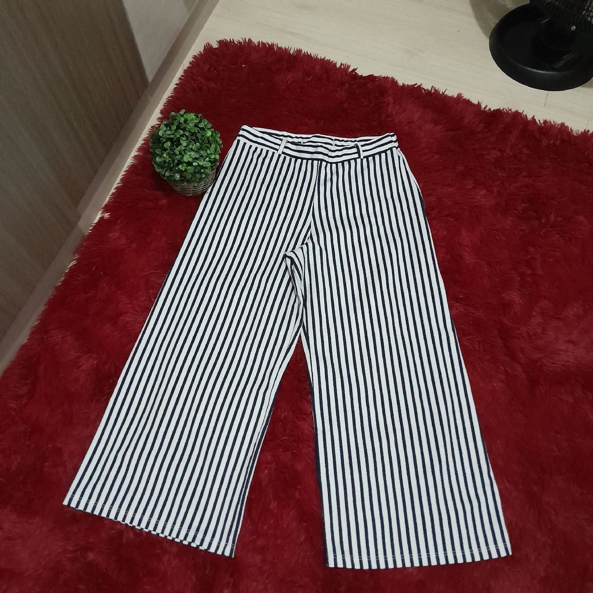 Pantalona store curta listrada