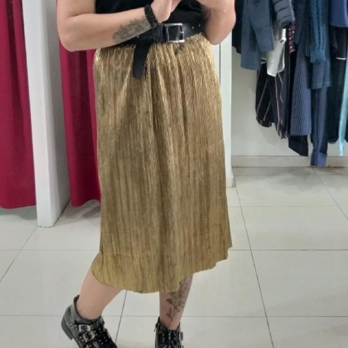 saia longa plissada riachuelo