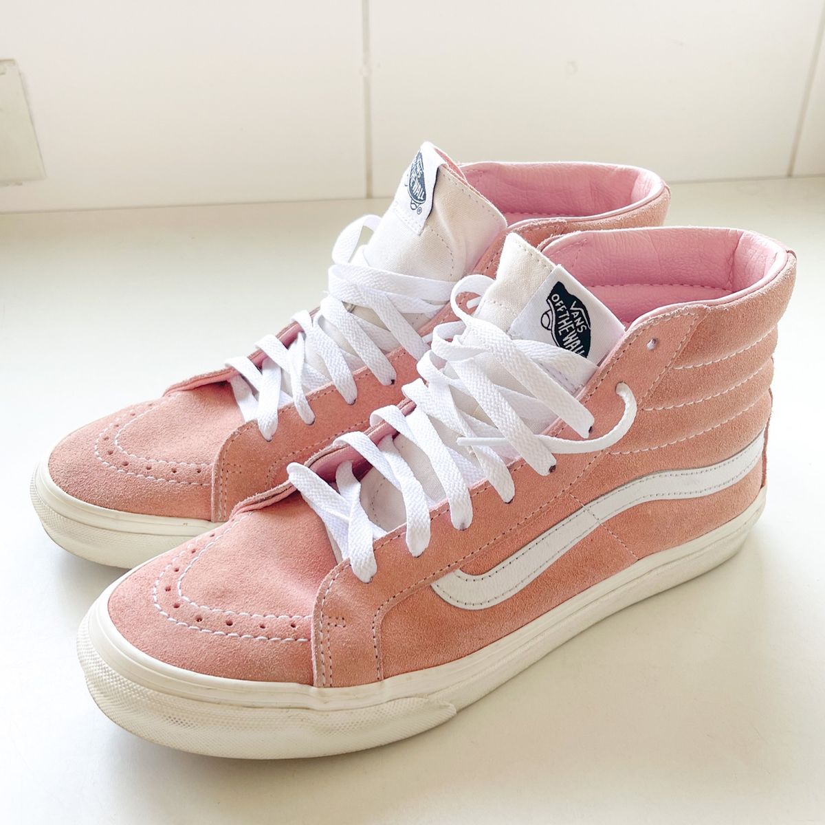 Vans rosa 2025 cano alto