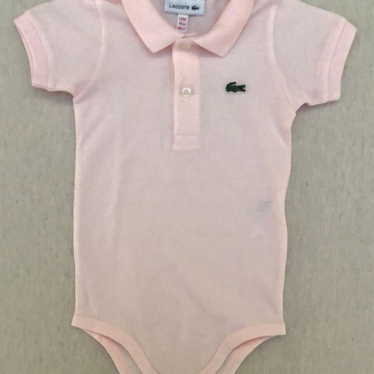 Body Menina Lacoste Original Rosa Bebe Roupa Infantil Para Menina Lacoste Nunca Usado Enjoei