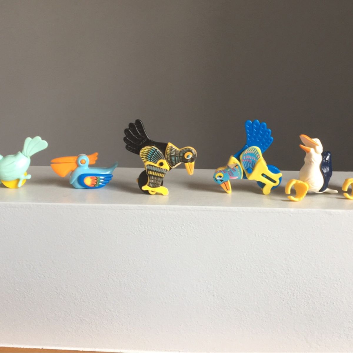 Miniatura Antiga Boneco Pássaro Brinquedo Kinder Ovo Coleção