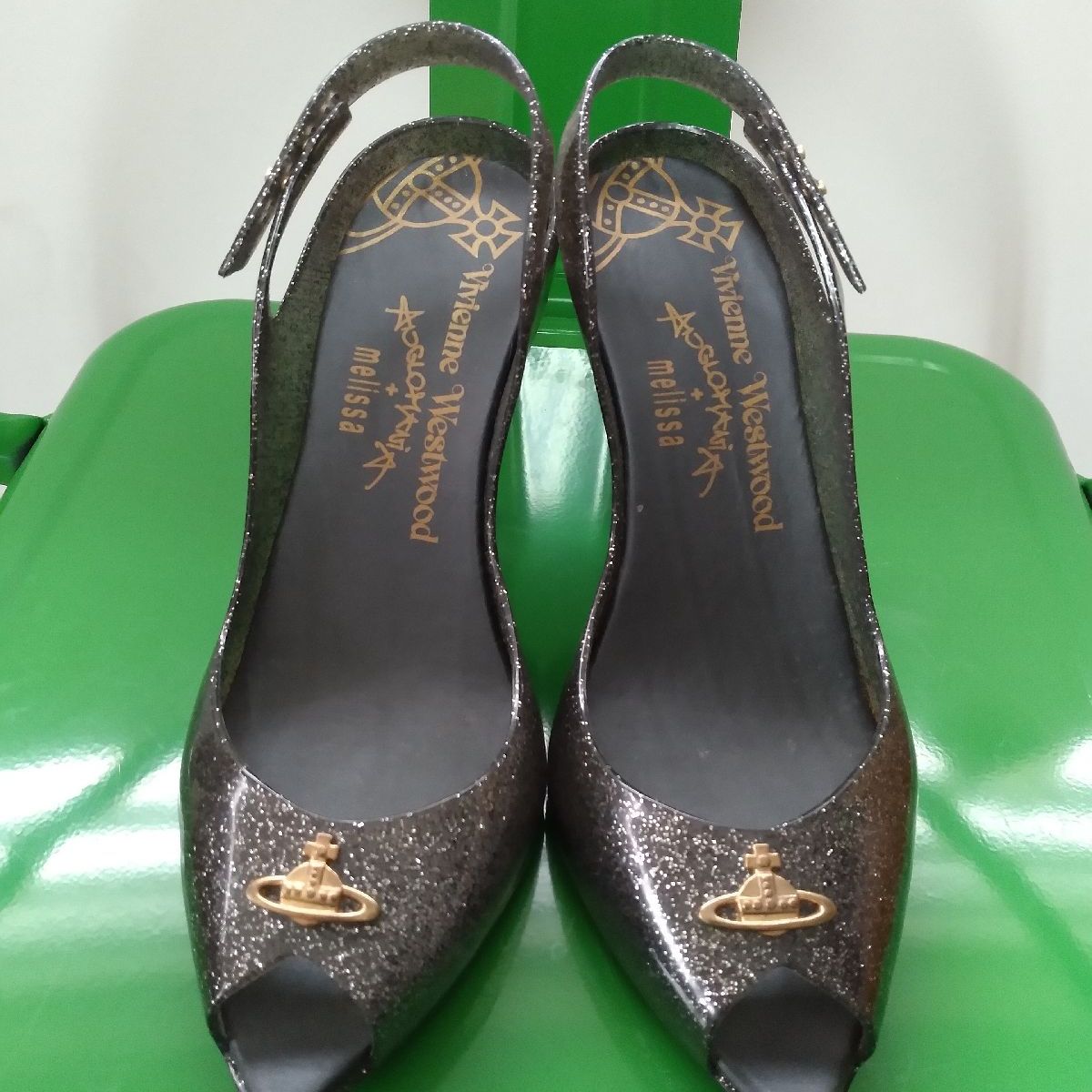 × 美品 人気 24cm Westwood Melissa 黒 Vivienne