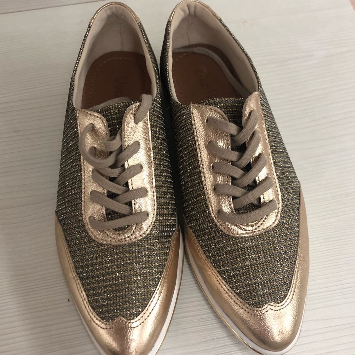 tenis usaflex feminino dourado