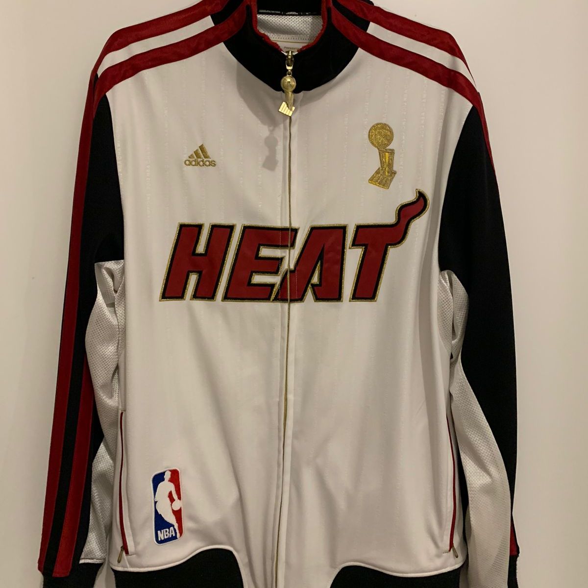 Jaqueta Adidas Nba - Miami Heat | Casaco Masculino Adidas Usado