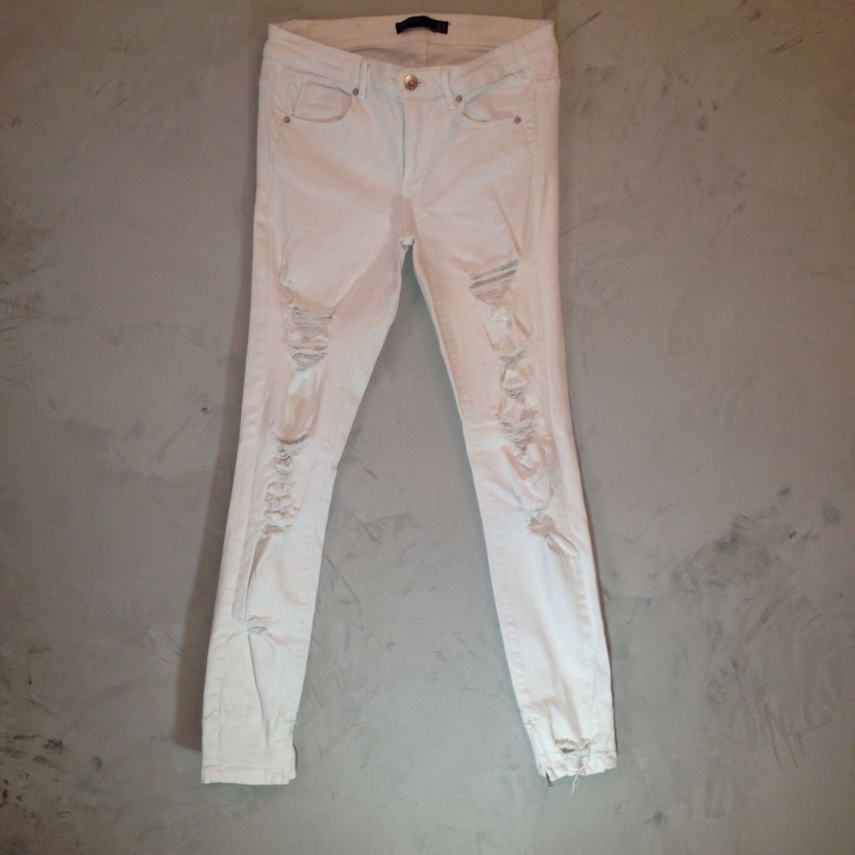 calça jeans feminina rasgadinha branca